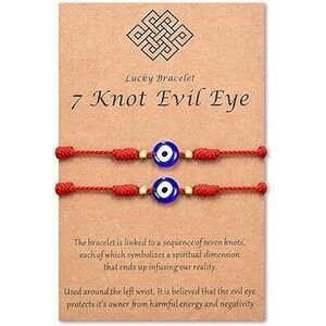 7 Knots Kabbalah Red String Bracelet Protection Evil Eye Bracelets For Women Men